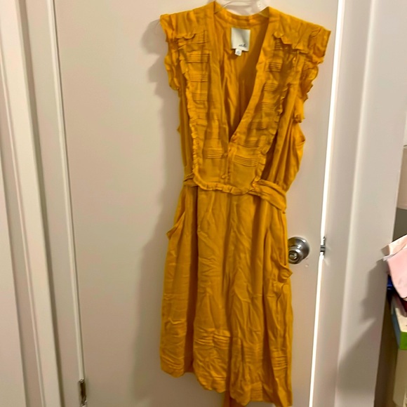 Anthropologie Dresses Anthropologie Odille Dress Mustard Yellow 2